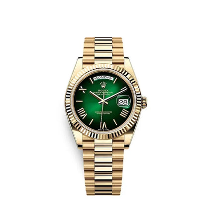 Day-Date 40 Oyster, 40 mm, Yellow Gold, Green Ombré Dial, Ref# 228238-0069