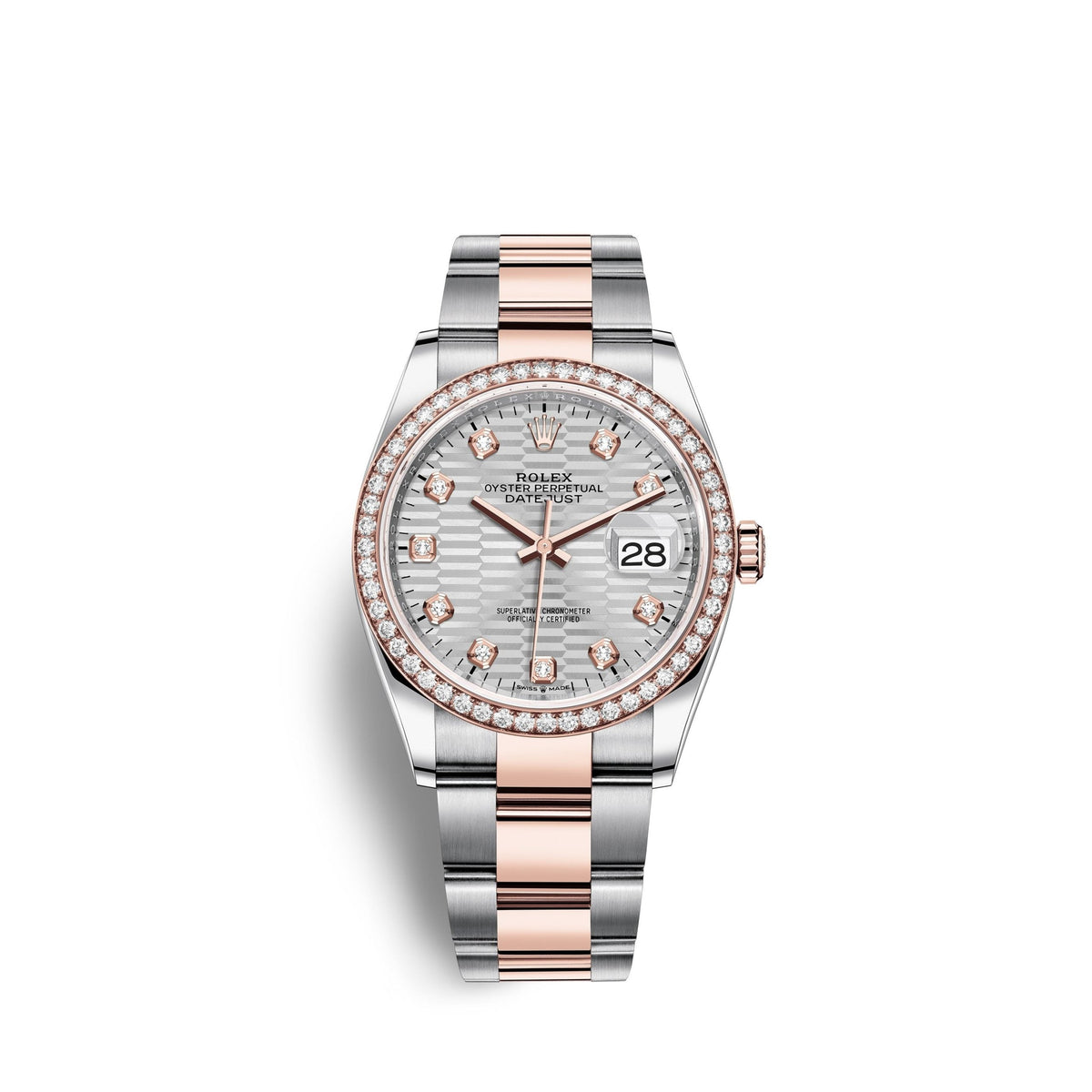 Datejust 36mm, Oystersteel and 18k Everose Gold, Ref# 126281rbr-0028