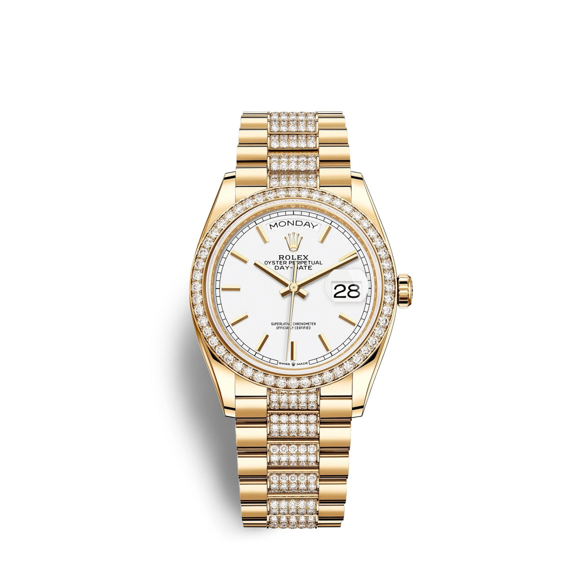 Day-Date, 36mm, 18k Yellow Gold, Ref# 128348rbr-0048