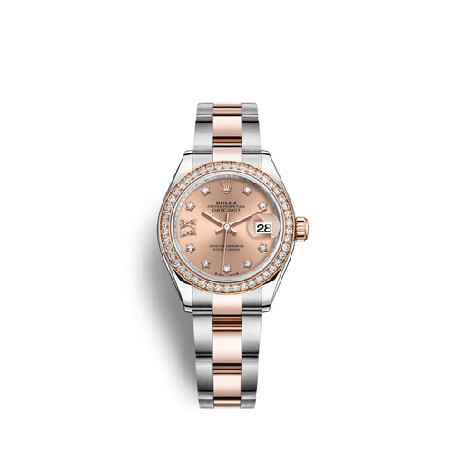 Lady-Datejust 28, Oystersteel and 18k Everose Gold, Ref# 279381RBR-0028