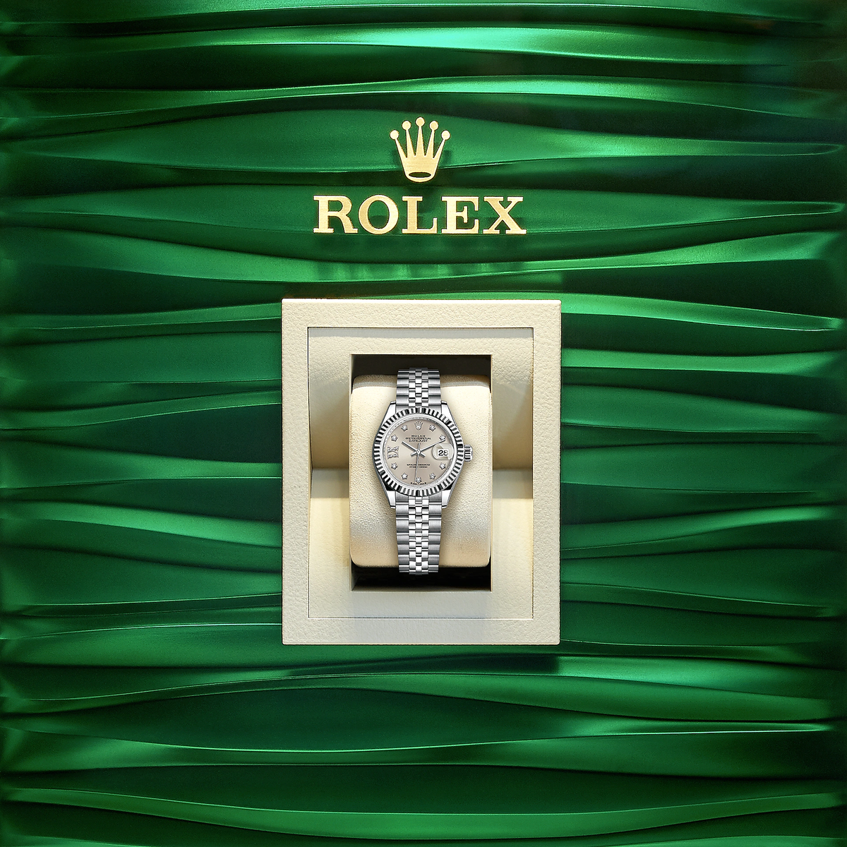 Lady-Datejust 28, Oystersteel and 18k White Gold, Ref# 279174-0021