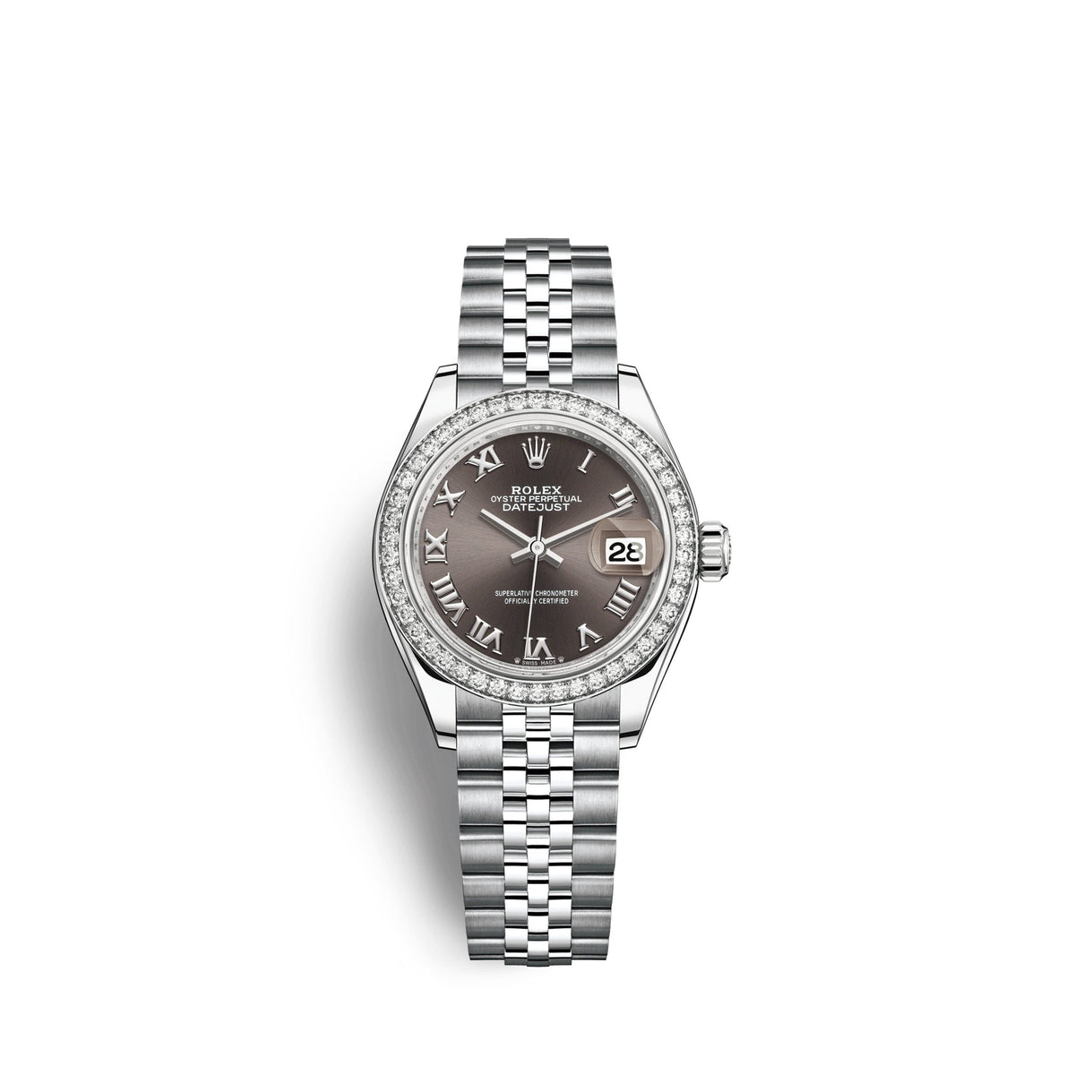 Lady-Datejust 28, Oystersteel and 18k White Gold, Ref# 279384RBR-0015